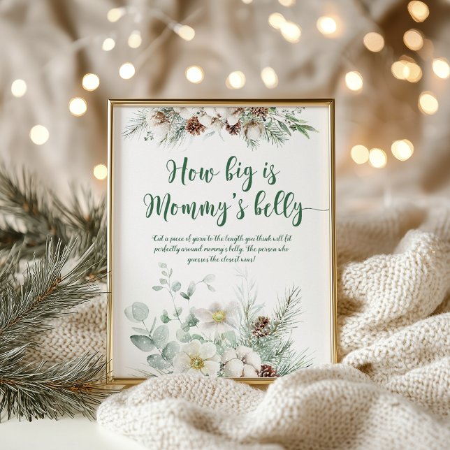 Poster Winter evergreen é o tamanho do jogo da barriga de (Criador carregado)