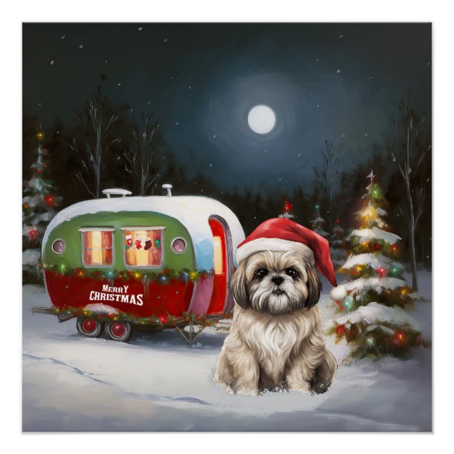 Pôster Winter Havanese Caravan Christmas Adventure (Frente)