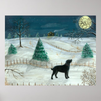 Poster Winter Labrador
