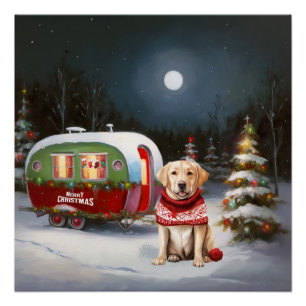 Pôster Winter Labrador Caravan Christmas Adventure
