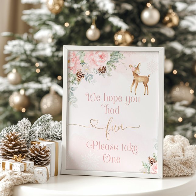 Poster Winter onederland Favor pegue um (Criador carregado)