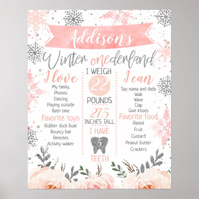 Poster Winter Onederland - Primeiro Conselho de aniversár (Frente)