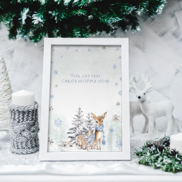 Poster Winter ONEderland Seu Texto