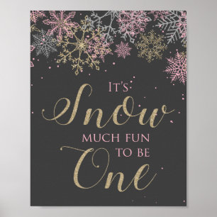 Poster Winter Onederland Snow é muito divertido ser um só