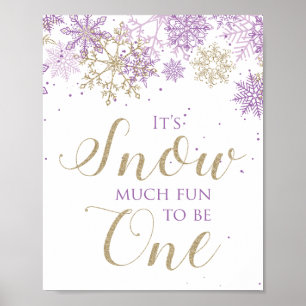 Poster Winter Onederland Snow Muito Divertido para ser um