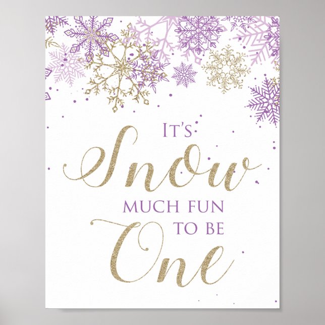 Poster Winter Onederland Snow Muito Divertido para ser um (Frente)