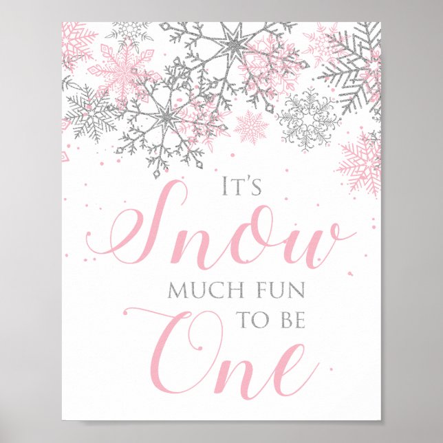 Poster Winter Onederland Snow Muito Divertido para ser um (Frente)