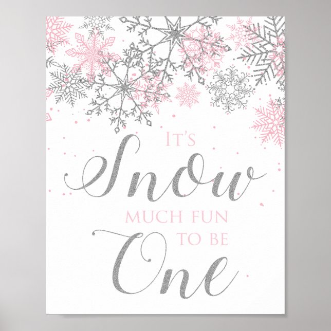 Poster Winter Onederland Snow Muito Divertido para ser um (Frente)