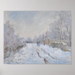 Poster Winter Snow at Argeteuil<br><div class="desc">Vintage snow scene of a village.</div>