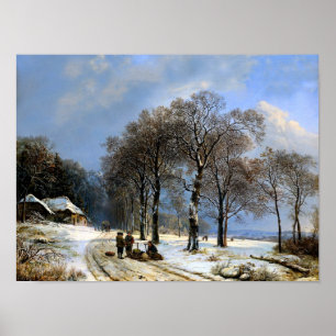 Poster Winter snow scene