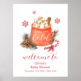 Poster Winter Snowflake Festive Smore Baby Shower Welcome