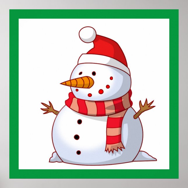 PÔSTER WINTER SNOWMAN (Frente)