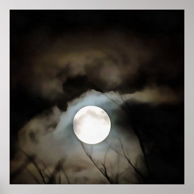 Poster Winter Solstice Moon Celestial Art (Frente)