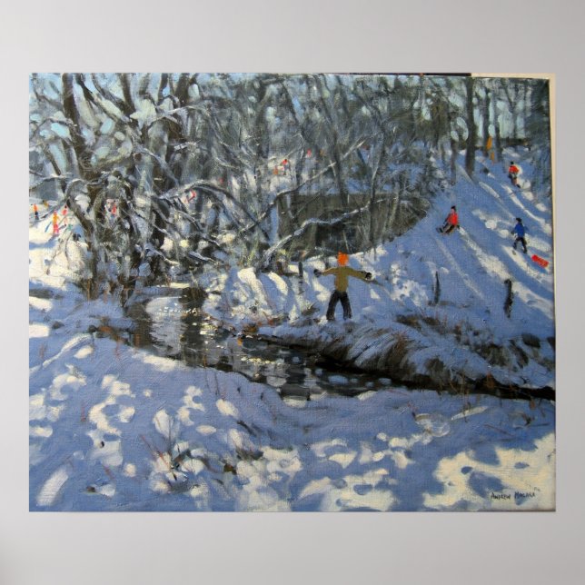 Pôster Winter Stream Derbyshire (Frente)