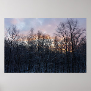 Pôster Winter Sunrise I Pastel Nature Landscape