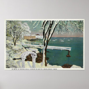 Poster Winter View of the Marblehead Harbor