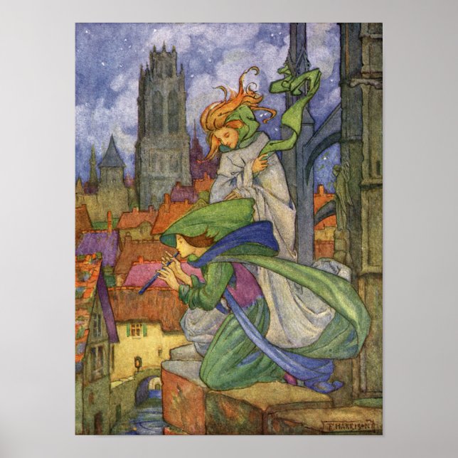 Poster Winter & Windy Weather por Florence Harrison (Frente)