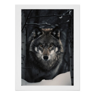 Pôster Winter Wolf Gaze Poster
