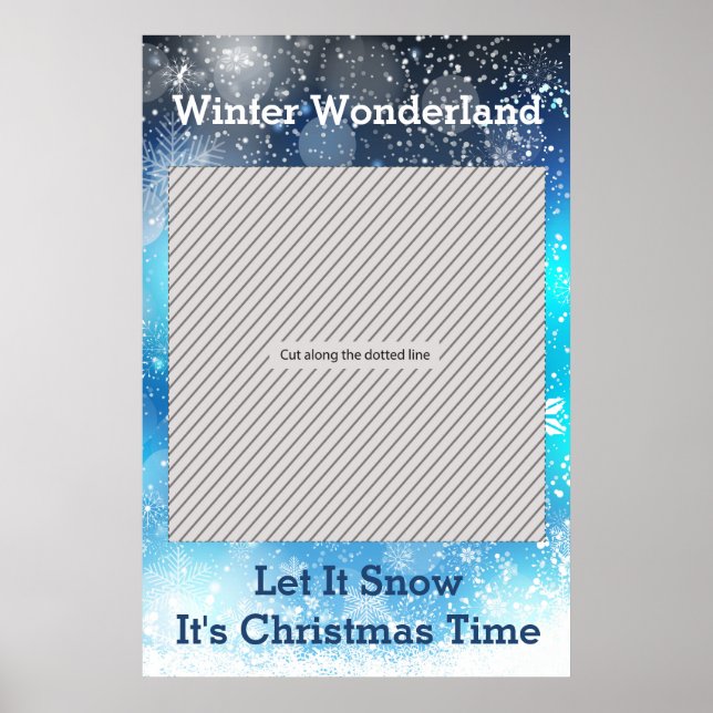 Pôster Winter Wonderland Christmas Party Photo Booth (Frente)