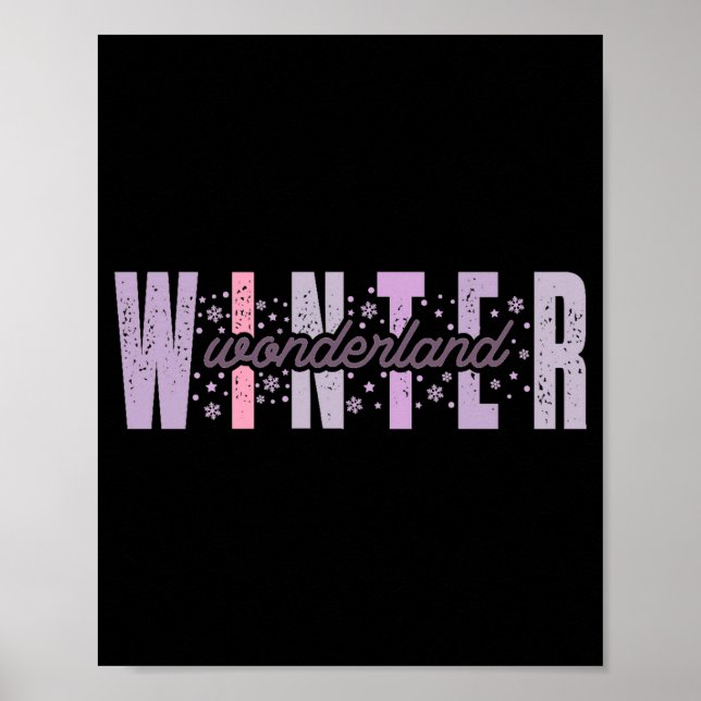 Poster Winter Wonderland Festive Tygraphy Art  (Frente)