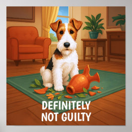 Poster Wire Fox Terrier - Definitely Not Guilty