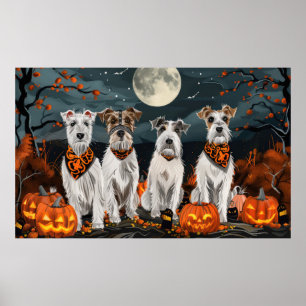 Poster Wirefox Terrier Halloween Spooky