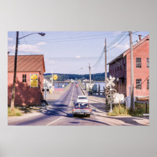 Pôster Wiscasset e Ponte dos anos 60