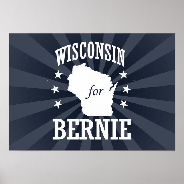 POSTER WISCONSIN PARA BERNIE SANDERS (Frente)