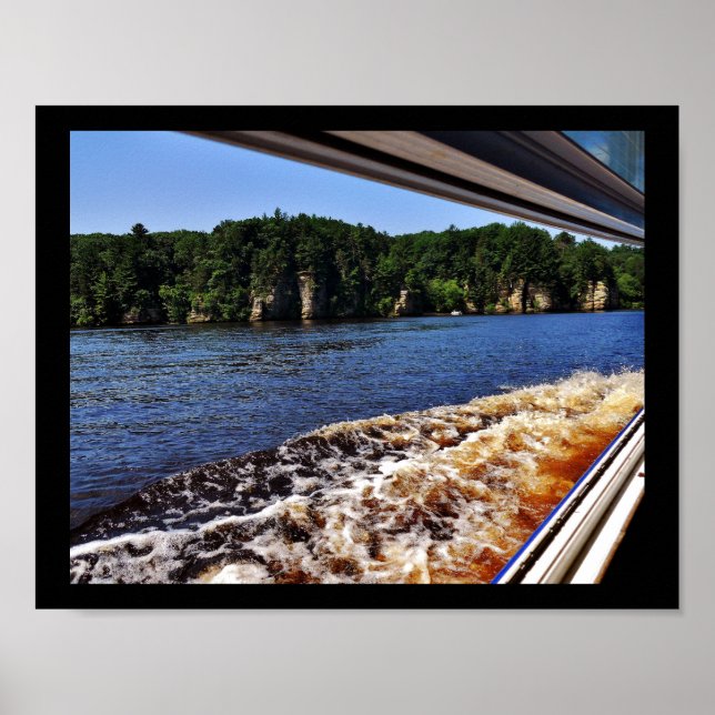 Poster Wisconsin River Waves (Frente)