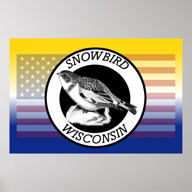 Poster Wisconsin Snowbird (Frente)