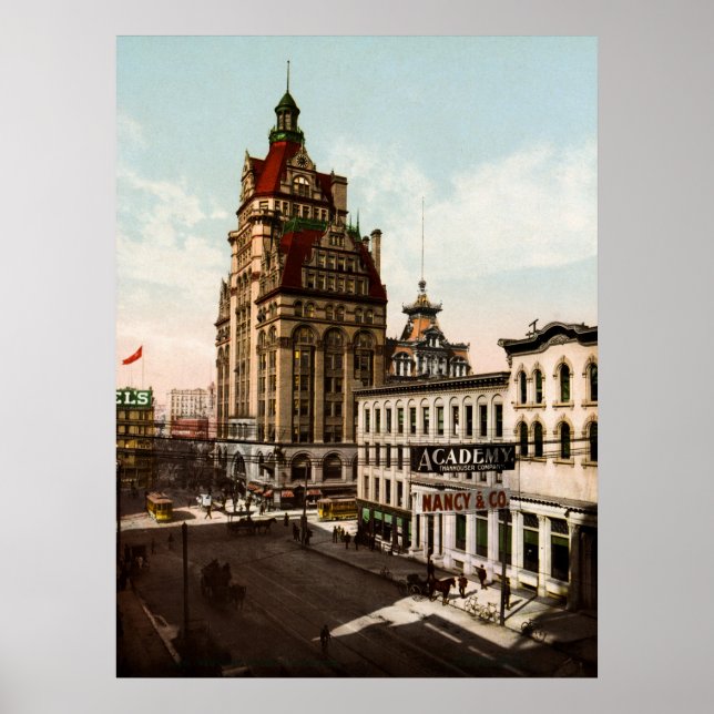 Poster Wisconsin Street Milwaukee (Frente)