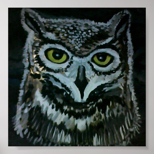 Pôster Wise Owl à noite (Frente)