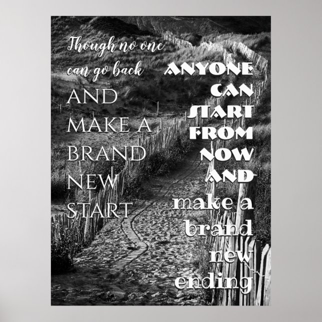 Poster Wise Quote - Make a brand new ending (Frente)
