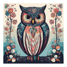 Wise Whimsy Owl para download