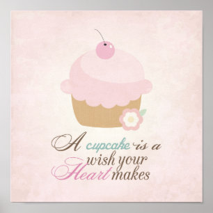 Poster Wish your heart makes - Cupcake