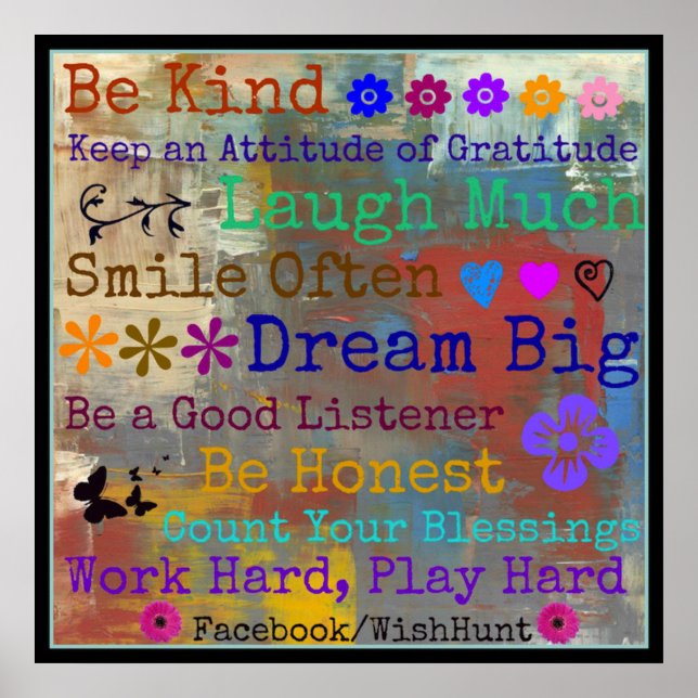 Poster WishHunt Motivacional de 24" x 24" (Frente)