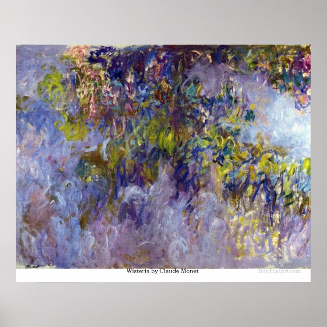 Poster Wisteria by Claude Monet (Frente)