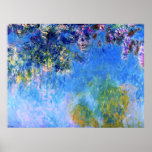 Poster Wisteria by Impressionist Claude Monet<br><div class="desc">Wisteria by Impressionist Claude Monet
 Wisteria (Wysteria) was painted by the famous Impressionist painter,  Claude Monet,  c. 1919-1920. 
Note: We suggest the semi-gloss paper or better for beautiful color and for a quality print that will last for years.</div>