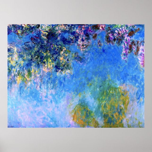 Poster Wisteria by Impressionist Claude Monet (Frente)
