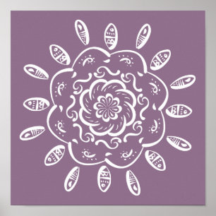 Pôster Wisteria Mandala