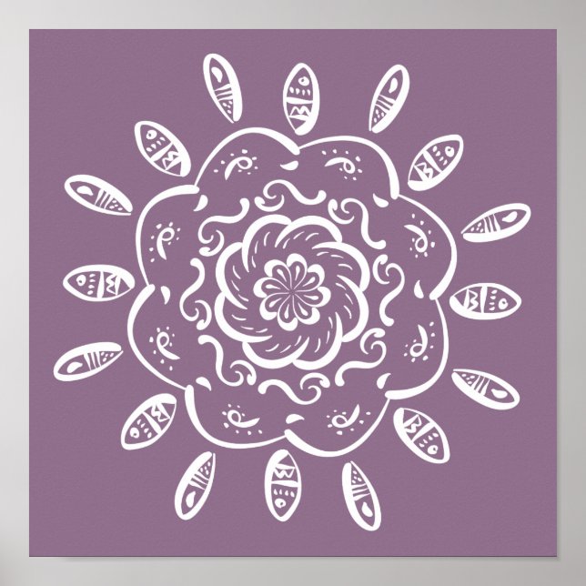 Pôster Wisteria Mandala (Frente)