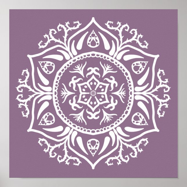 Poster Wisteria Mandala (Frente)
