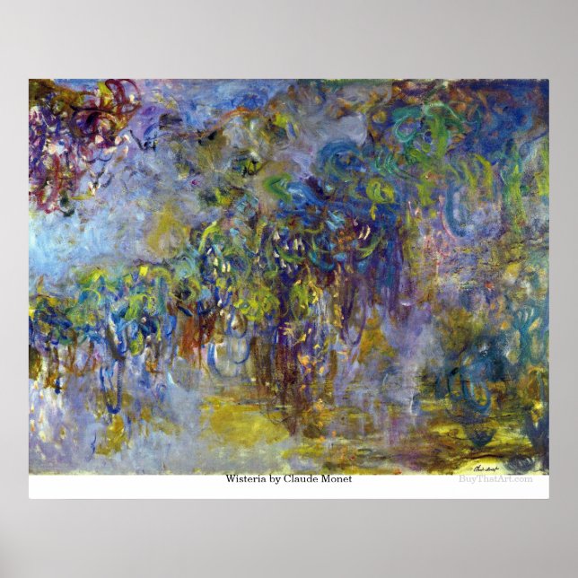 Poster Wisteria por Claude Monet (Frente)