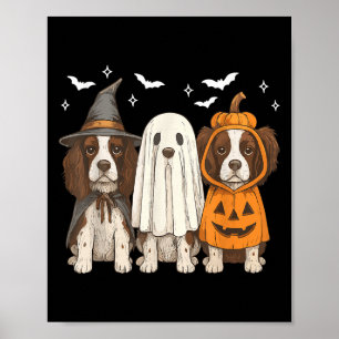 Poster Witch English Springer Spaniel Halloween Springer