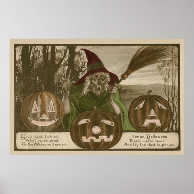 Poster Witch Jack O' Lantern Pumpkin Goblin (Frente)