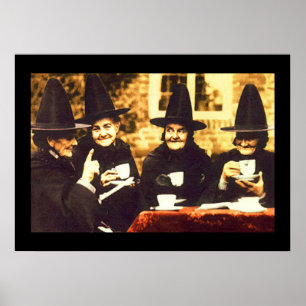 Poster Witches Tea festa - colored