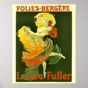 Poster with Chic Vintage Dancing Print