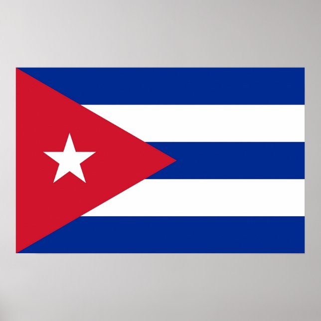 Poster with Flag of Cuba (Frente)