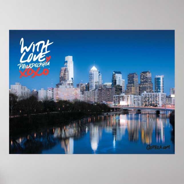 Poster 'With Love' Skyline Poster, 18" x 24" (Frente)