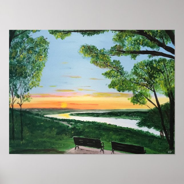 Poster with Ohio River scene (Frente)